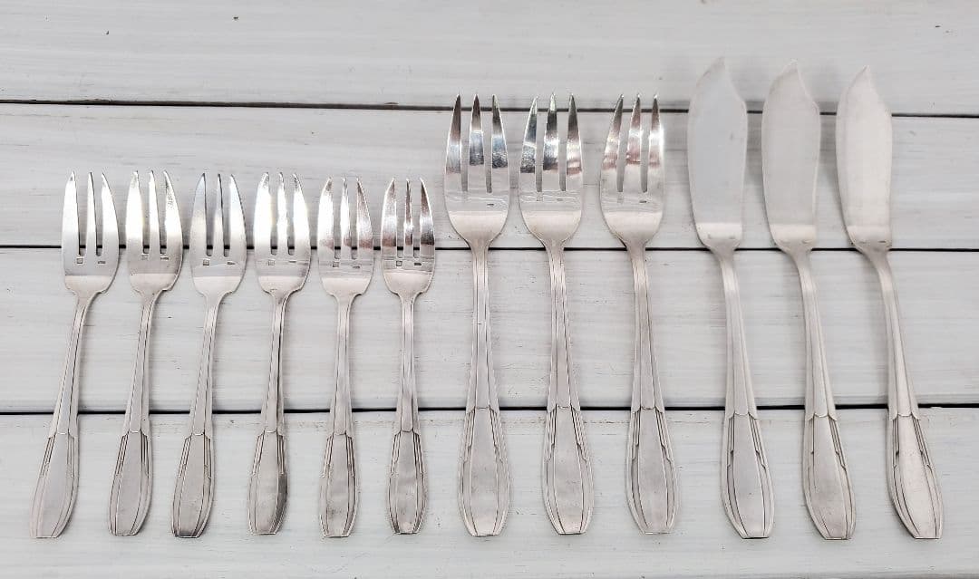 フランス　アンティーク　Perrin　シルバープレート　フォーク カトラリー