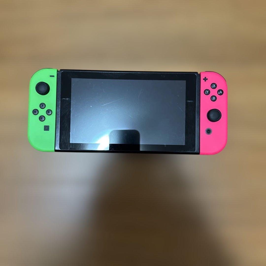 Nintendo Switch 本体 グリーンとピンクのジョイコン　美品