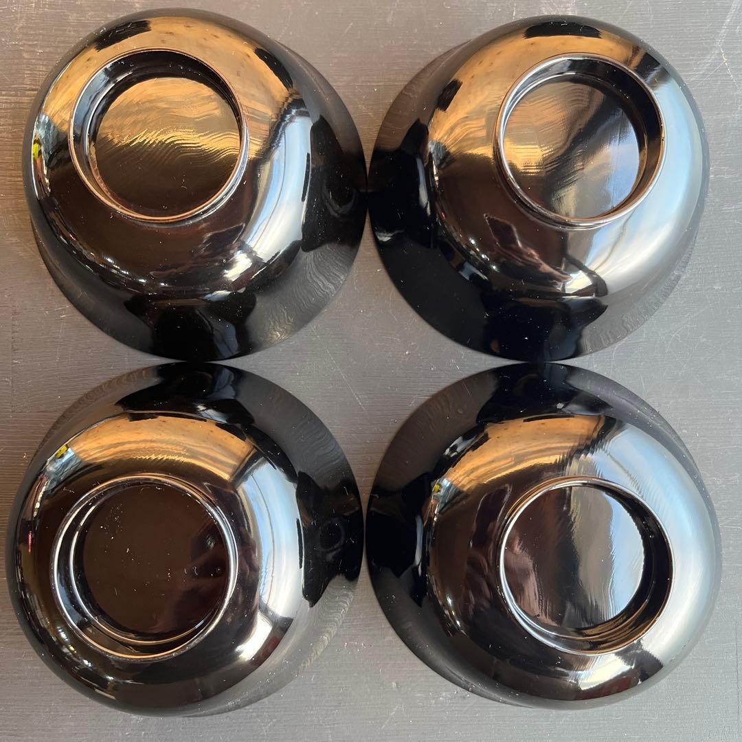 木製漆器 千鳥 金蒔絵 盛金 吸物椀 八客 黒塗 椿 時代