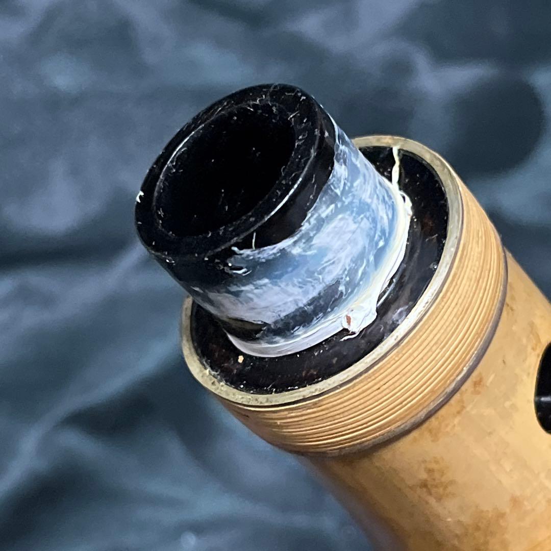 尺八 琴古流 在銘 竹治 1尺5寸管 中継ぎ 籐巻き銀三線 【音出し確認済み】