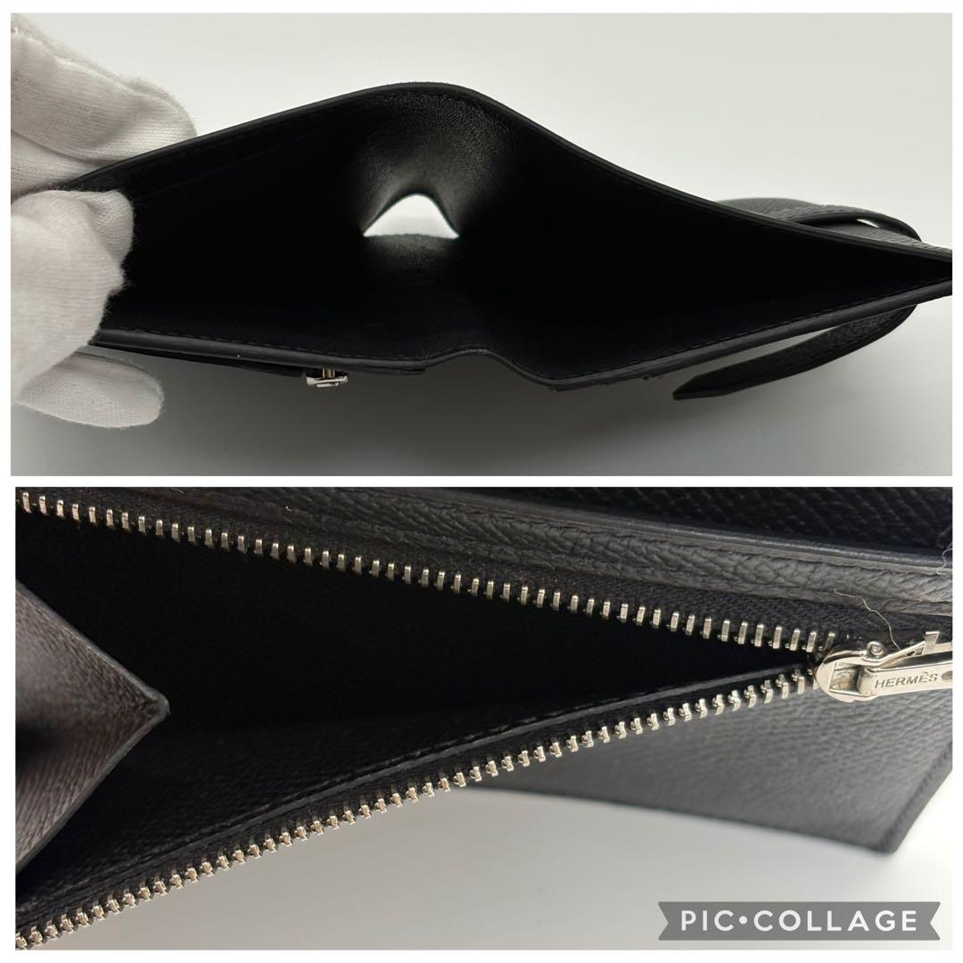 ♡美品♡ エルメス HERMES ベアンコンパクト 二つ折り財布 ブラック
