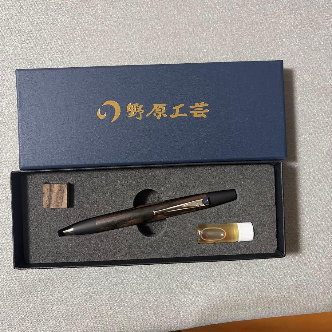 野原工芸 ボールペンロータリー　黒柿
