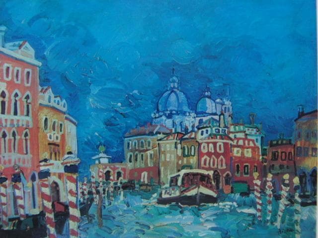 ポール・アイズピリ、【ヴェニス・大運河】、希少画集画、状態良好、フランス巨匠