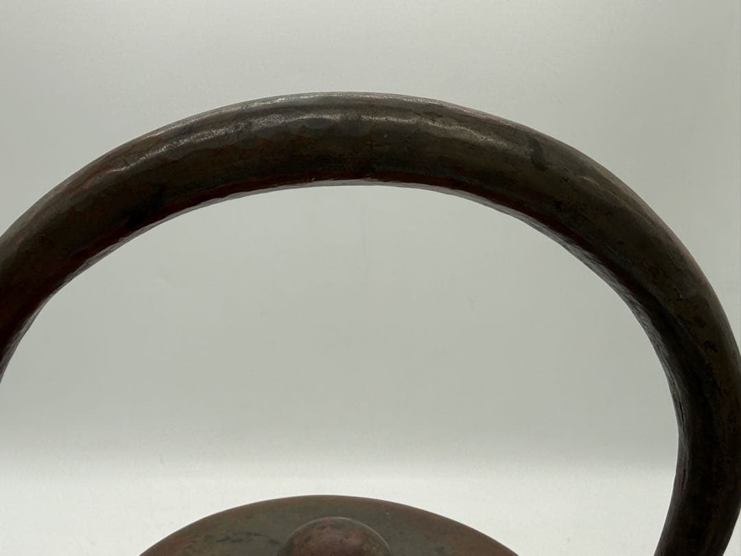 時代　銅製　水注　平寿堂製　鎚起葡萄紋　約2kg 茶道具　送料込み251219