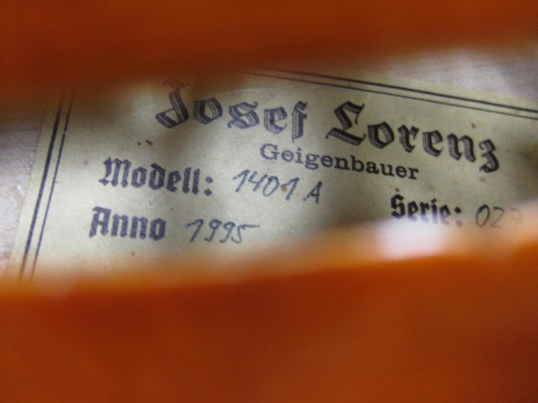 【美麗良杢】 ドイツ製 Josef Lorenz 1401A バイオリン セット