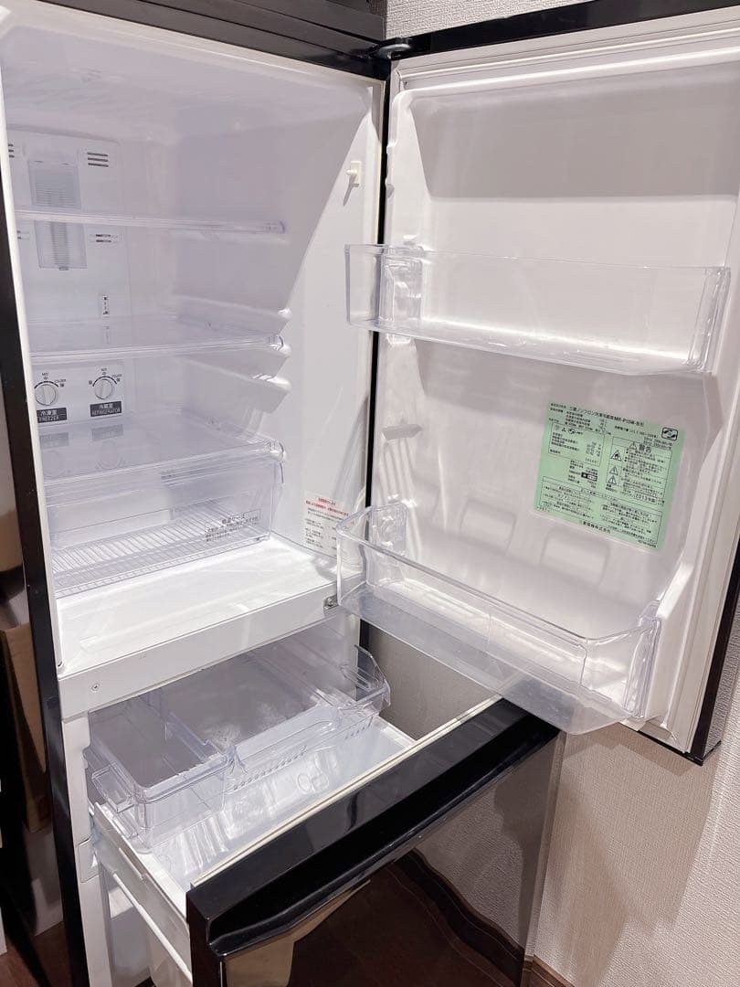 【美品】三菱 MR-P15W-B ブラック 冷蔵庫 146L