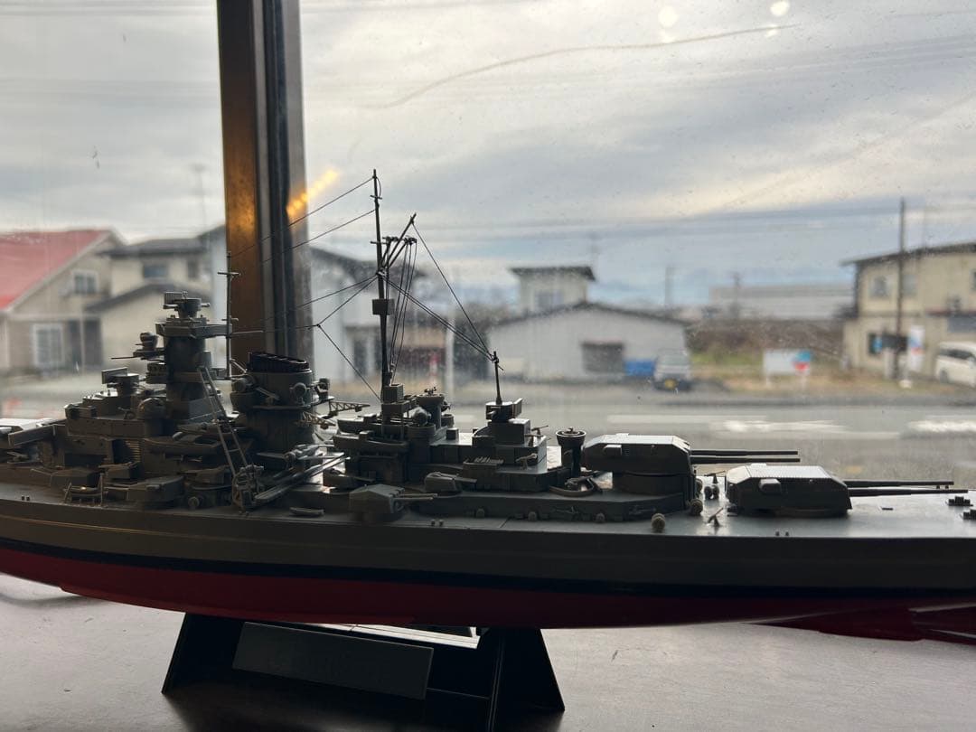 ビスマルク高速戦艦ドイツ1/350世界最強の戦艦一撃でフッド戦艦を撃沈(完成品)