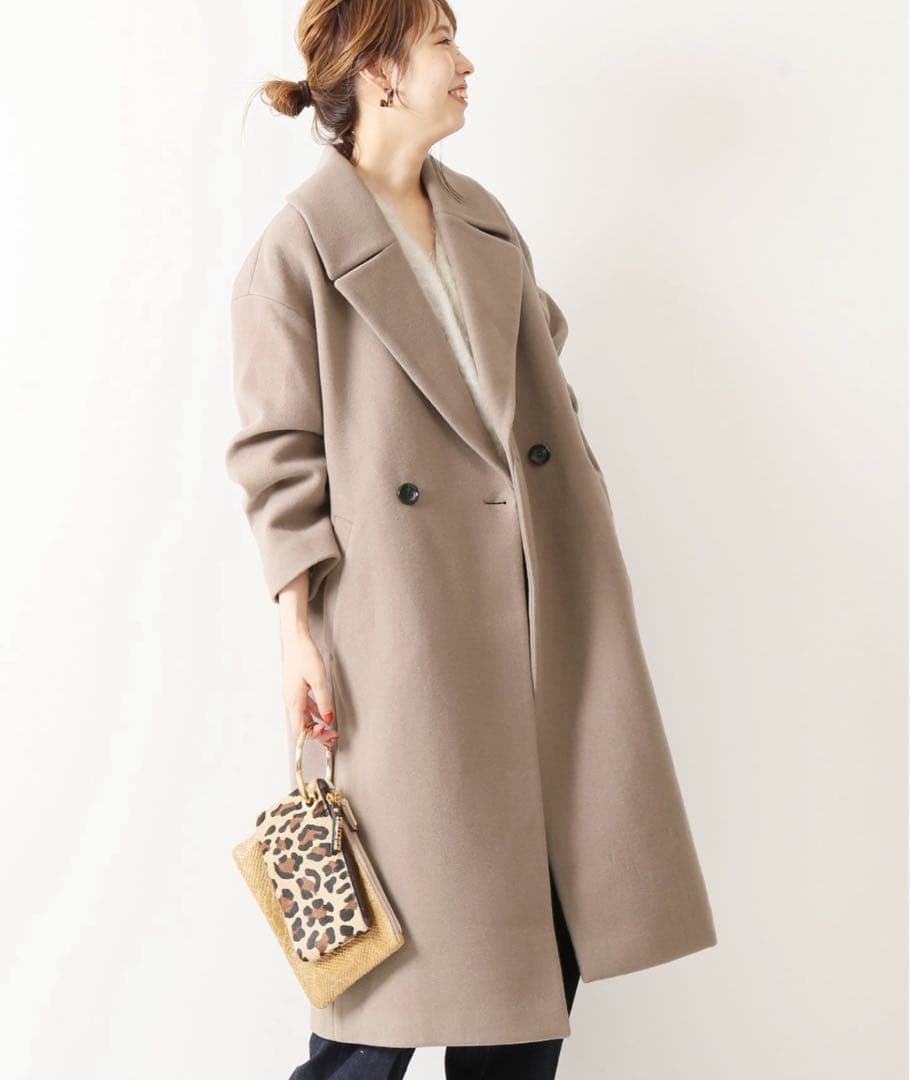 ☆美品☆スピックアンドスパン　定価47,300円　Wラペルチェスターコート　34