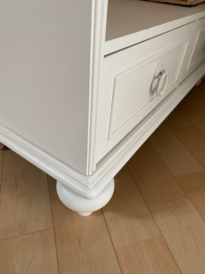 yomogiアイボリーロマンティック木製シェルフ