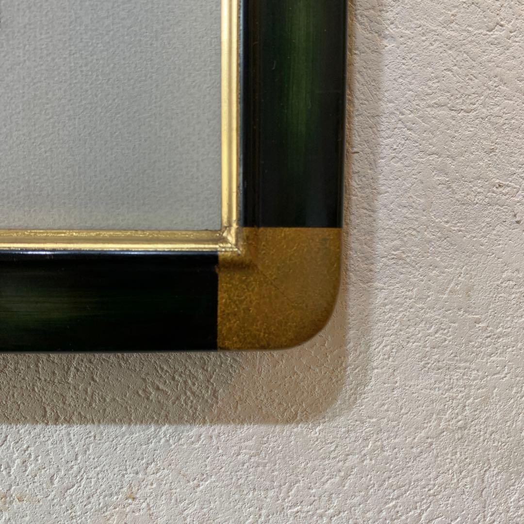 藤田嗣治　模写　水彩肉筆画　P6相当　サイン有り　裏板鑑定あり『猫を抱いた少女』