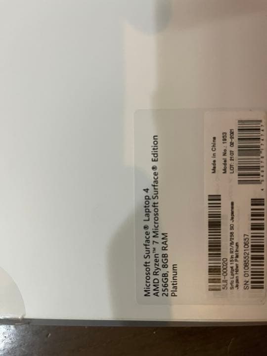 その他 Microsoft Surface Laptop 15Inch