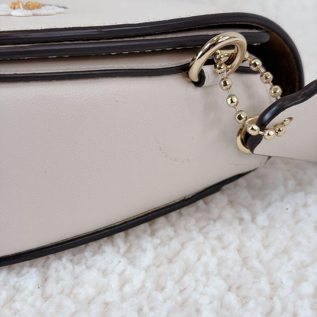 【美品】COACH　コーチ　ショルダーバッグ　花　デイジー　刺繍　クロスボディ