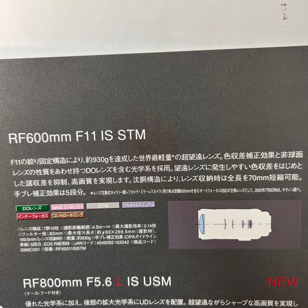 キヤノンRF600ミリF11 IS STM