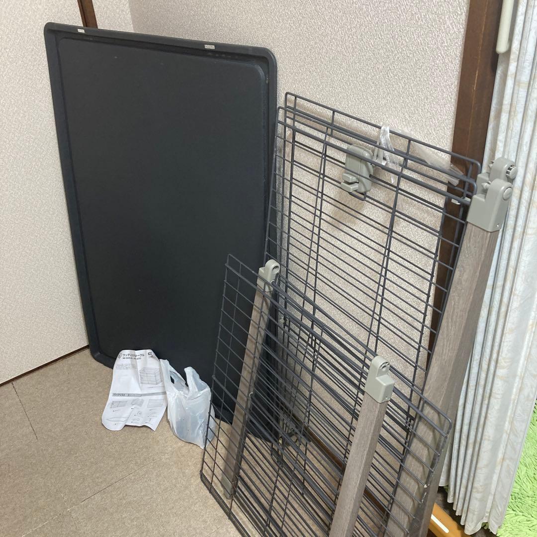 アイリスオーヤマ　ウッディシステムサークル　ペットケージ