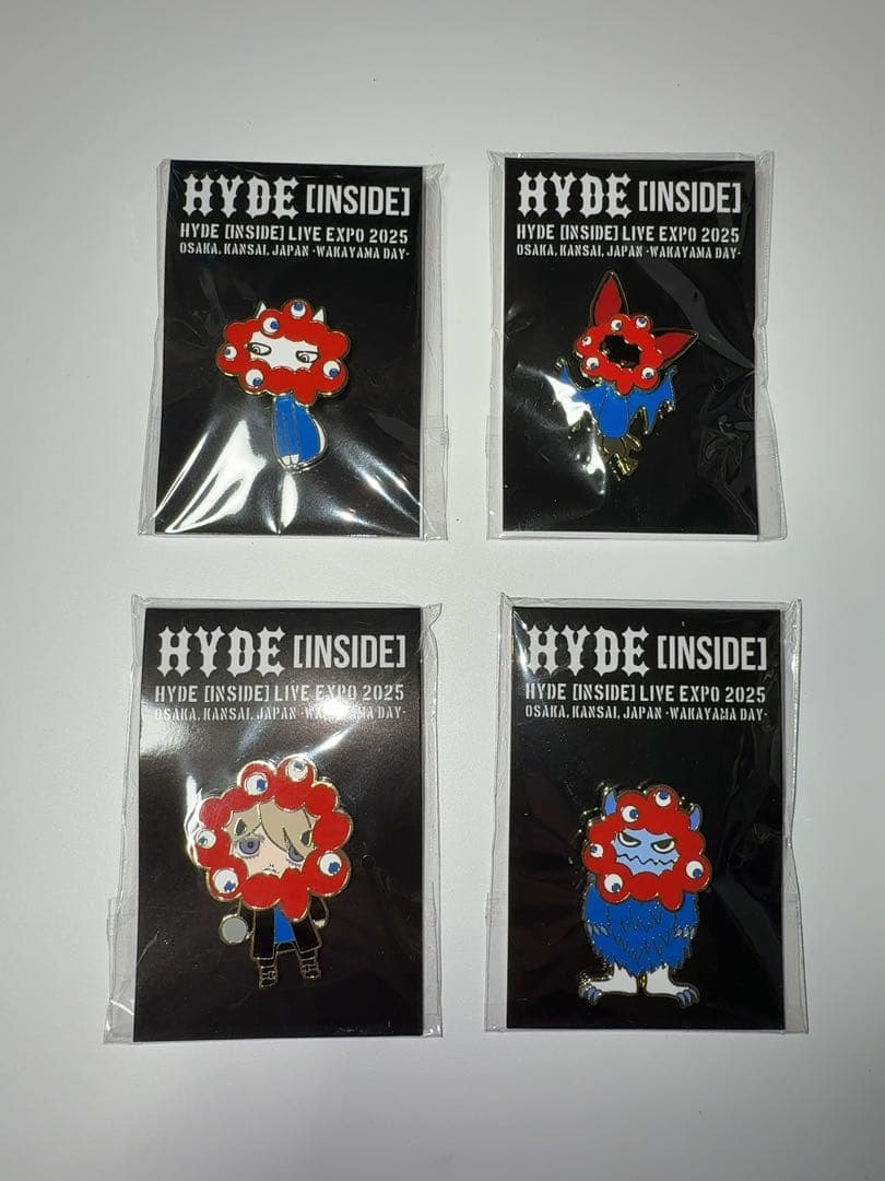 大阪関西万博　HYDE ×ミャクミャク 限定ピンバッジ　全4種セット