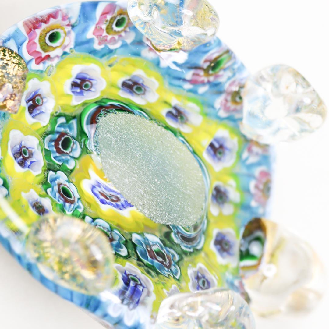 ベネチアンガラス Murano Glass ミルフィオリ カメ ペーパーウエイト