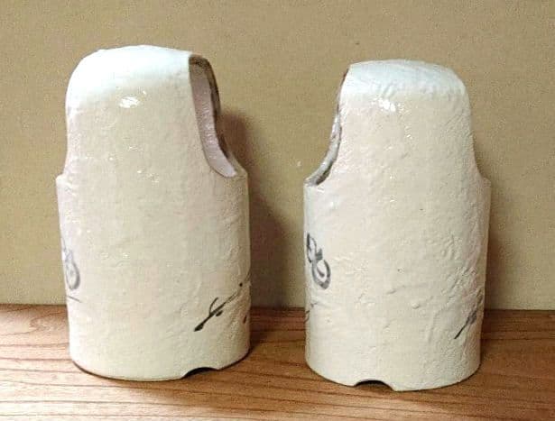 茶道具手焙一対持ち手付き陶器