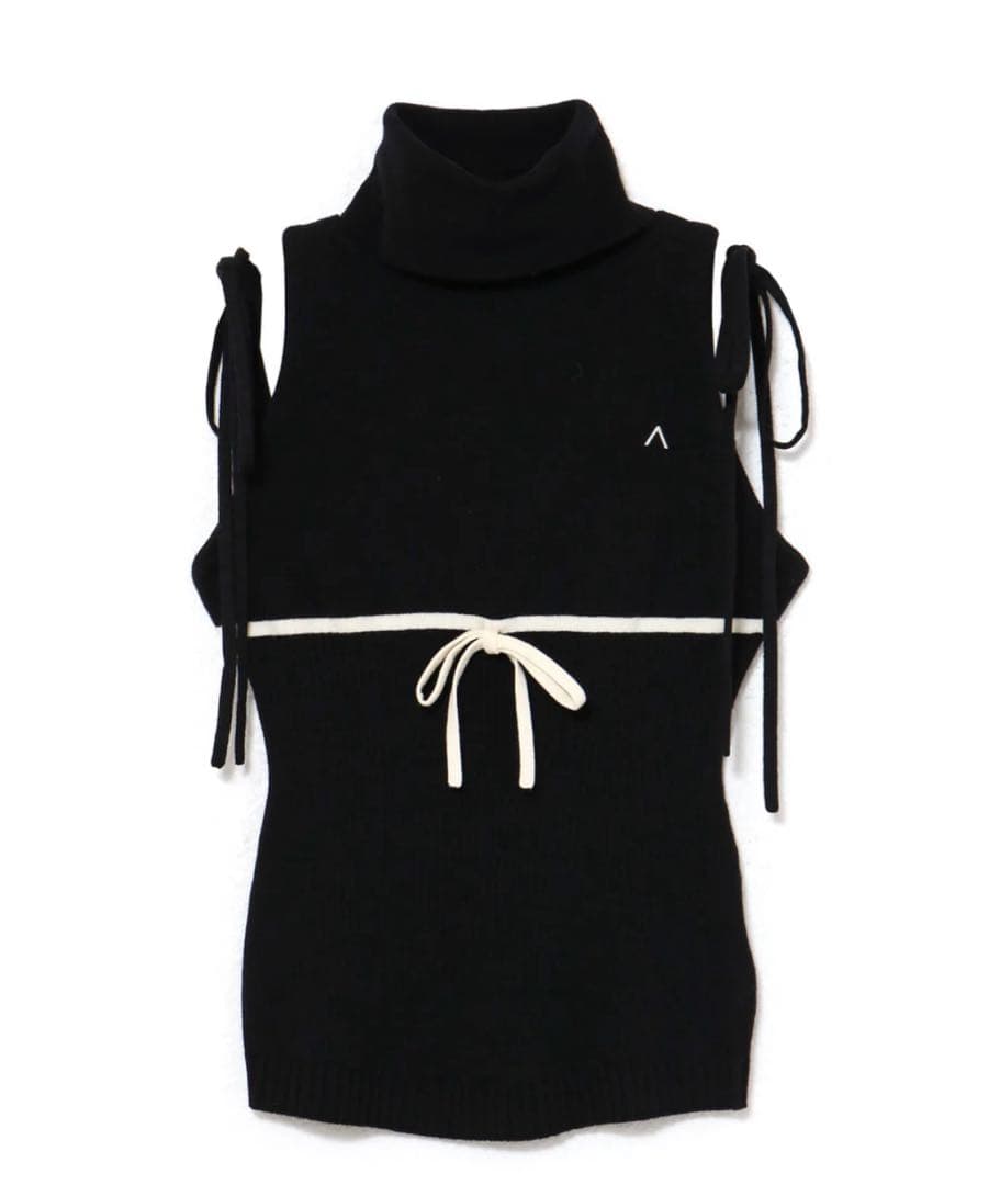 andmary Adele ribbon tank 黒