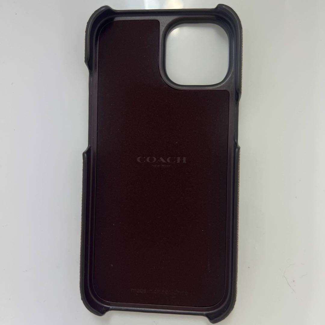 ☆限定商品☆ COACH iPhone15 ケース・シグネチャー キャンバス