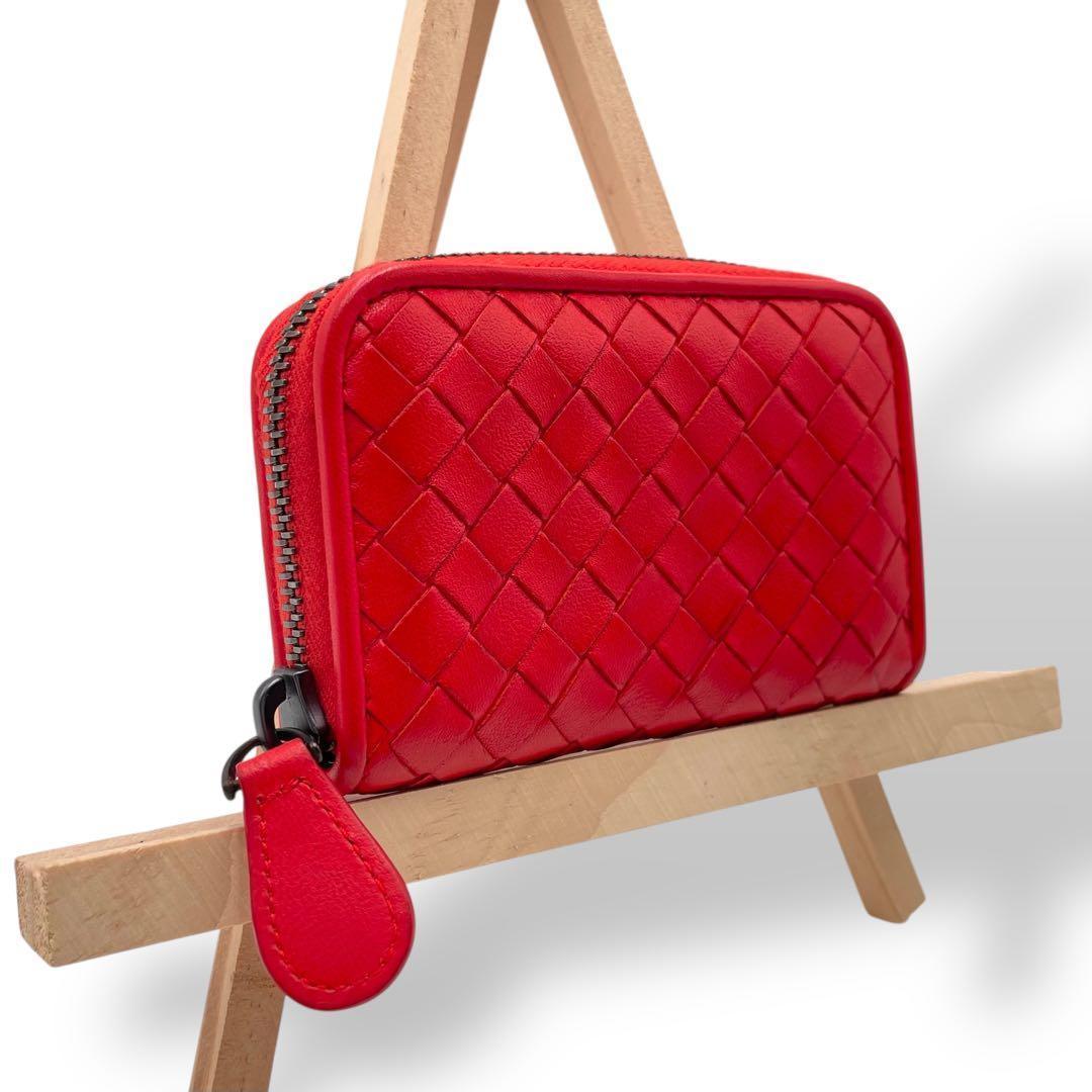 美品✨ BOTTEGA VENETA ケースイントレチャート オレンジ