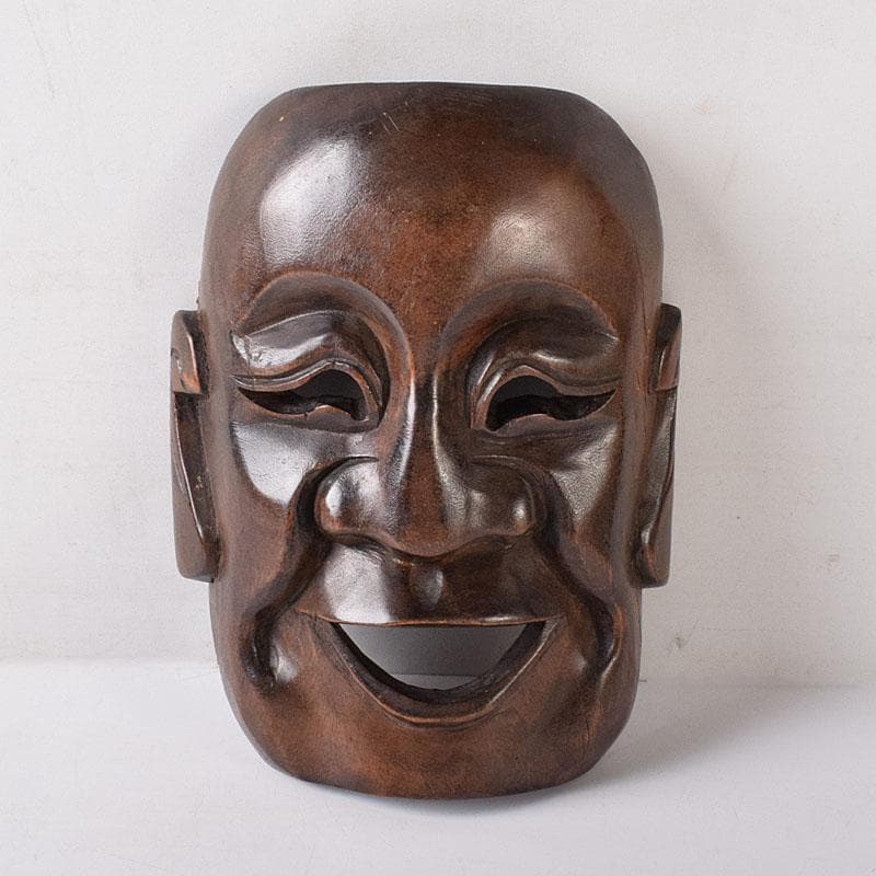 能面　能楽　雅楽　木彫　お面　C　8250