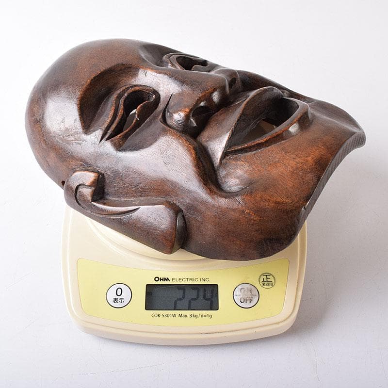 能面　能楽　雅楽　木彫　お面　C　8250