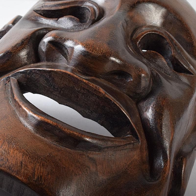 能面　能楽　雅楽　木彫　お面　C　8250