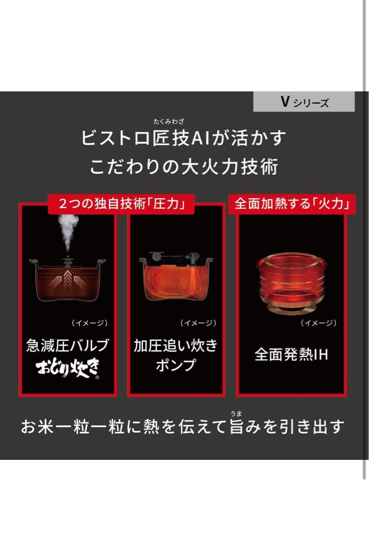 最安値 パナソニック 炊飯器 1升 最高峰モデル ビストロ SR-V18BB-K