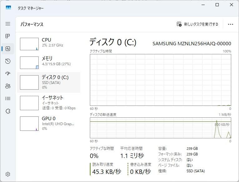 dynabook B75/J 8世代 i5 Win11 16GB Office付