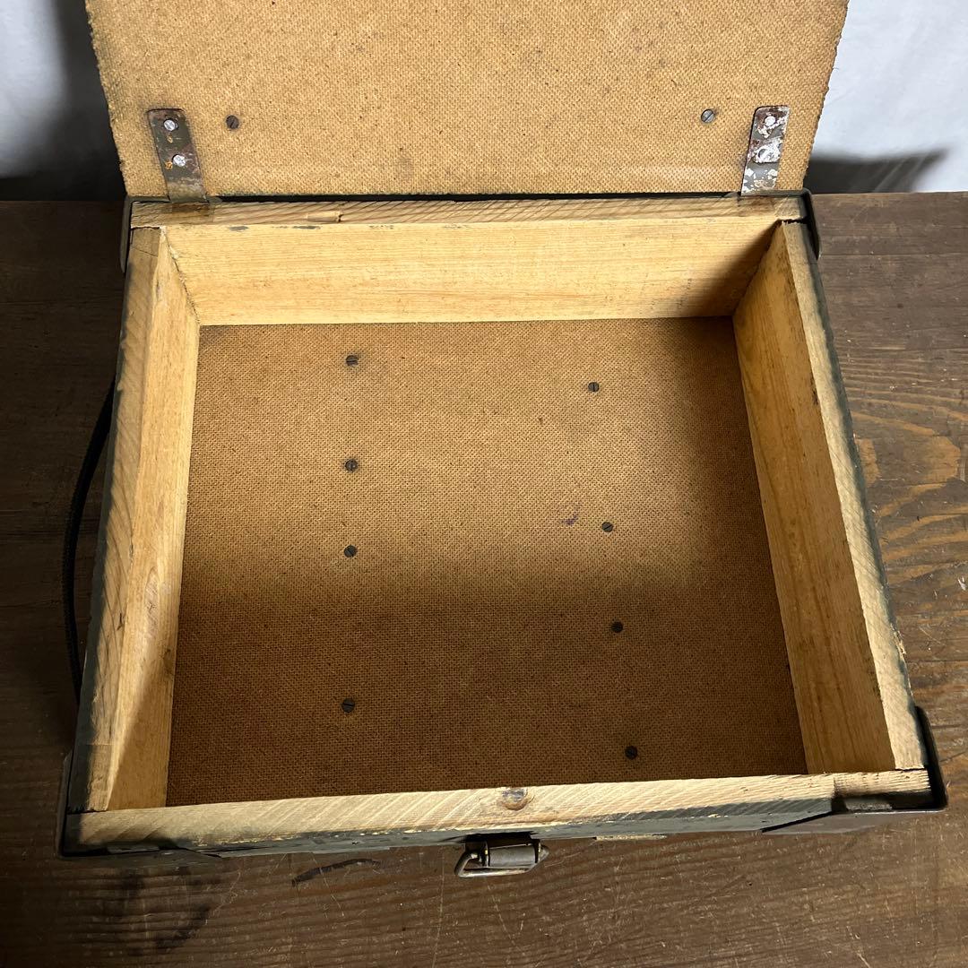 ユーロミリタリー実物◾️木製ボックス キャリーケース アンモボックス 収納ボックス