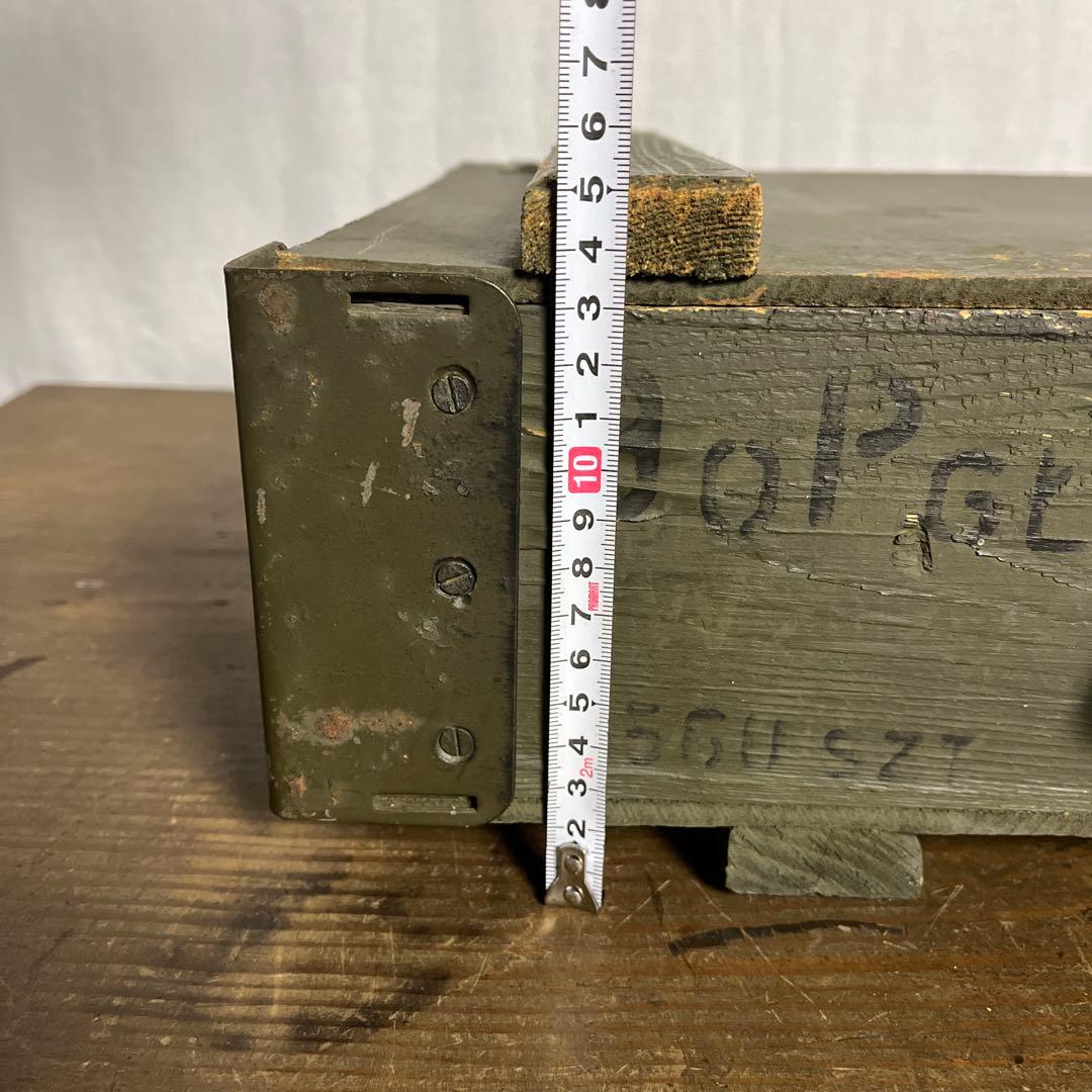 ユーロミリタリー実物◾️木製ボックス キャリーケース アンモボックス 収納ボックス