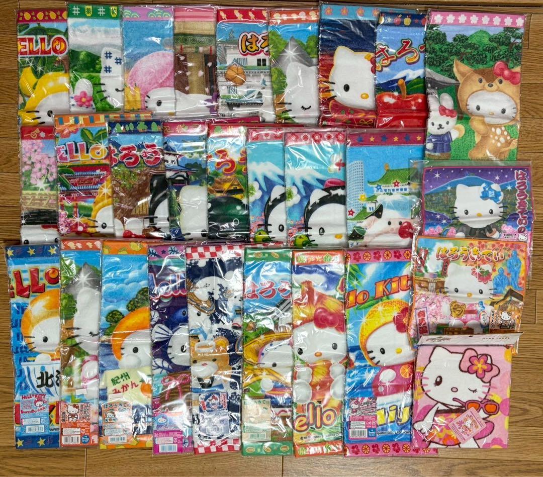 【新品未開封】ご当地キティ ハンドタオル プチタオル 28枚