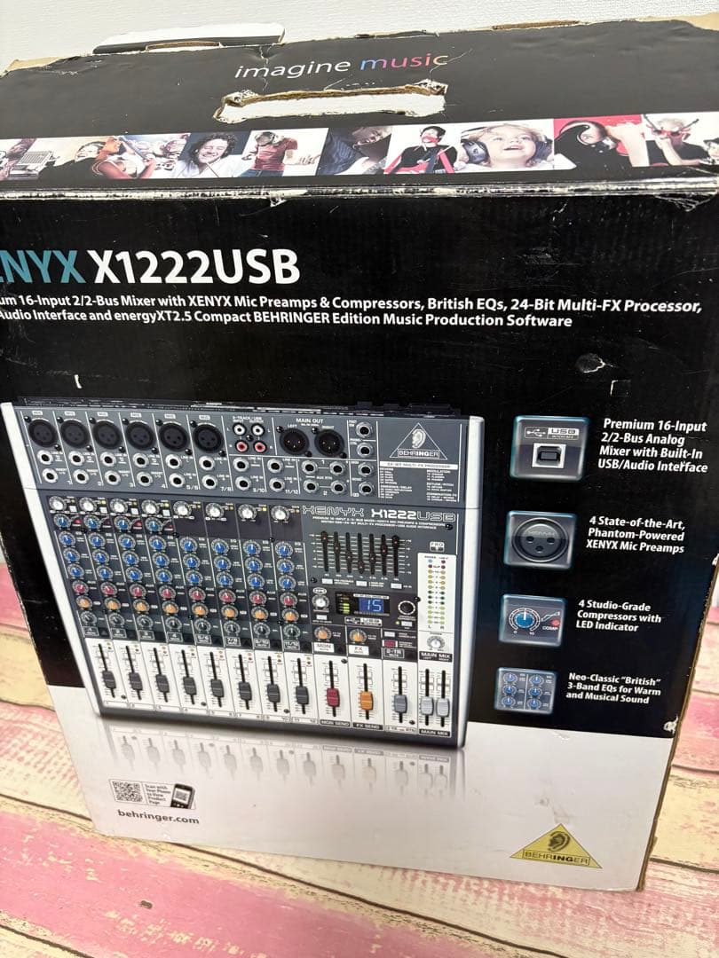 Behringer XENYX X1222USB ミキサー 通電確認済み