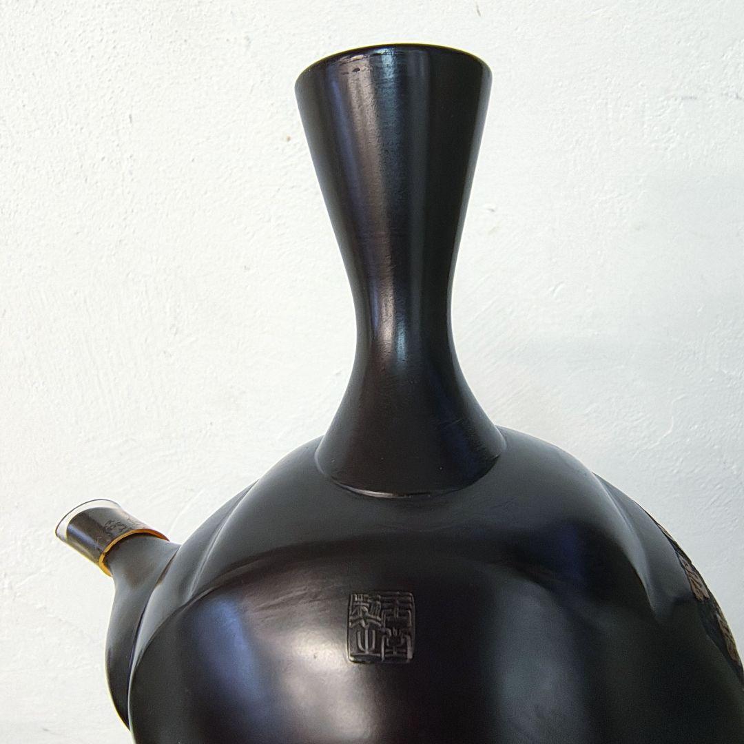 常滑焼【梅原玉堂】松竹梅 急須 茶注