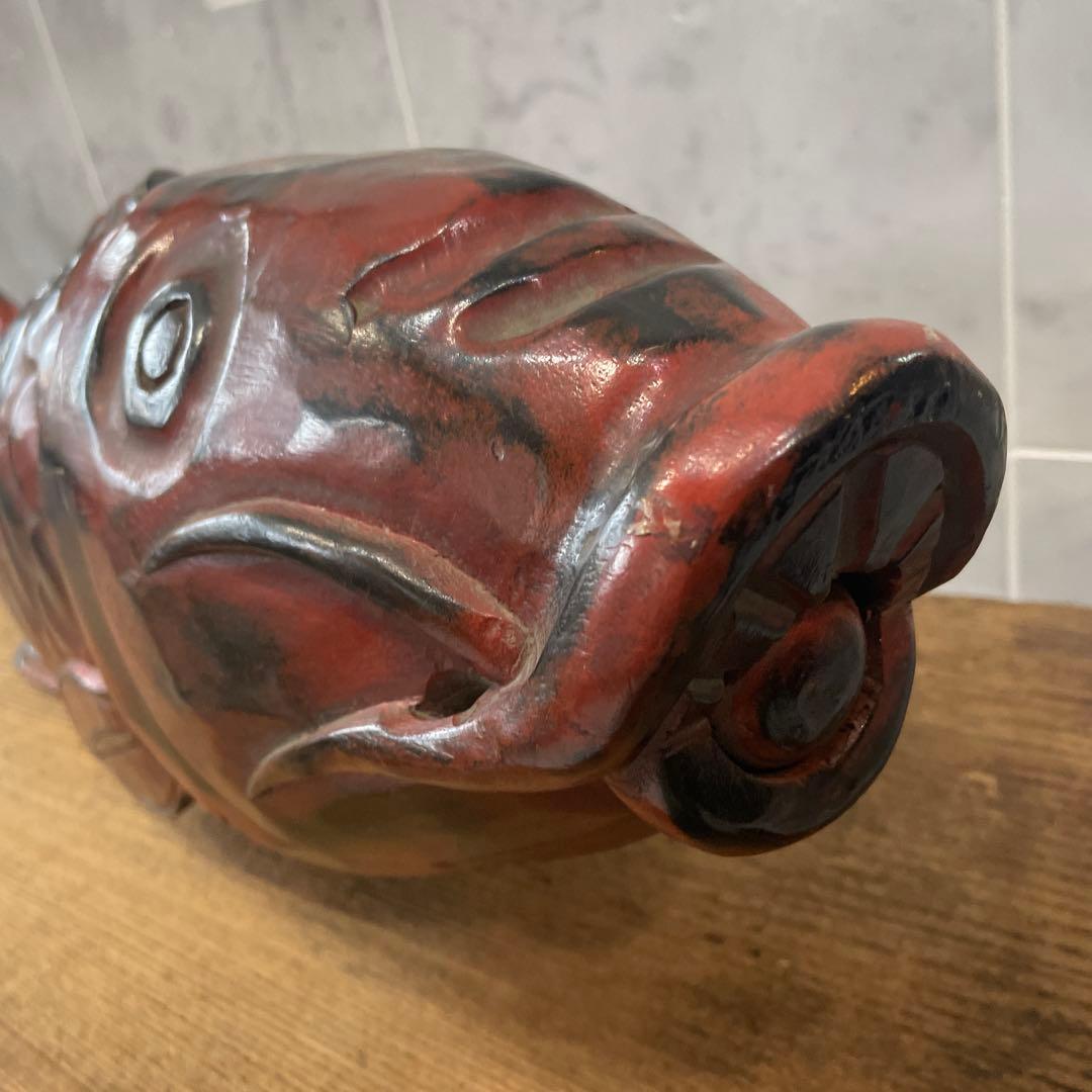 民藝　作家物　工芸品　鯉　超特大　ビンテージ