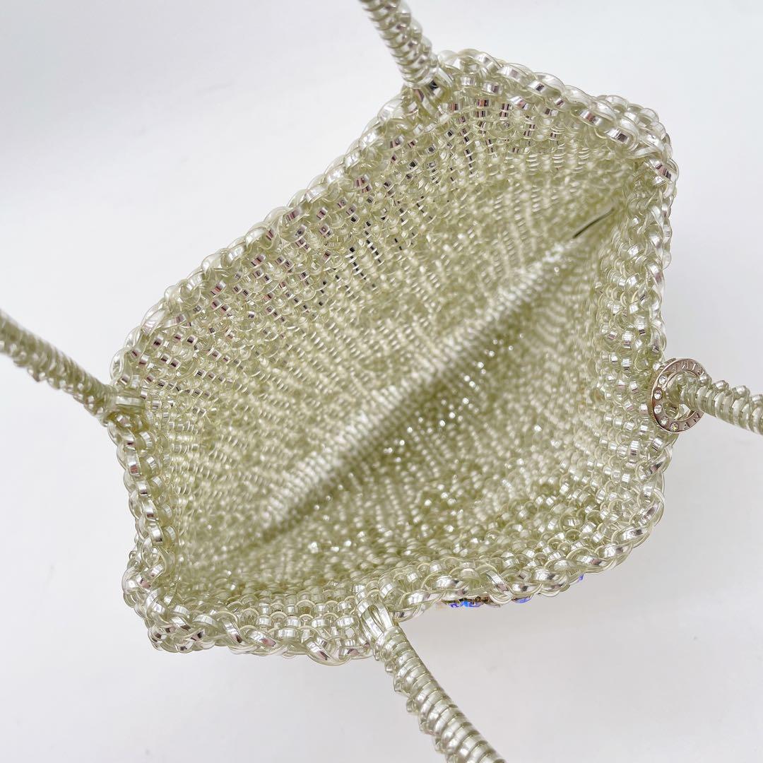 極美品✨【アンテプリマ】2wayワイヤーバッグ シルバーリボン ビジュー 保存袋