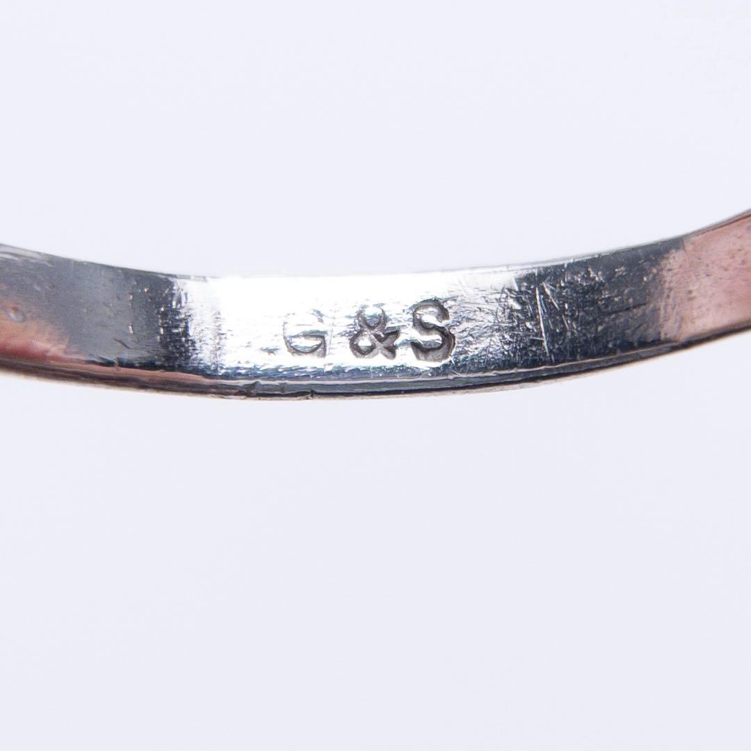 英国製 9金 シルバー925 30s ヴィンテージ シグネットリング 14号