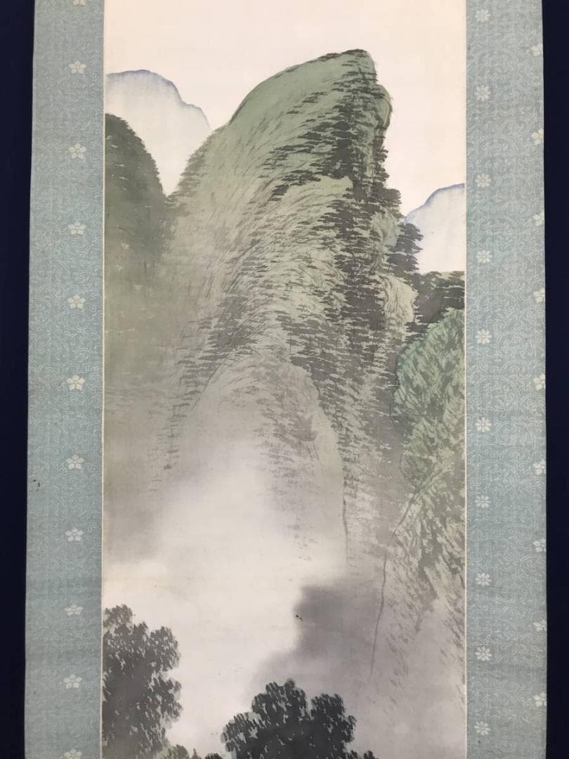 【真作】田中頼璋/青山読書図/山水図/人物図/掛軸/名家伝来/AC-213