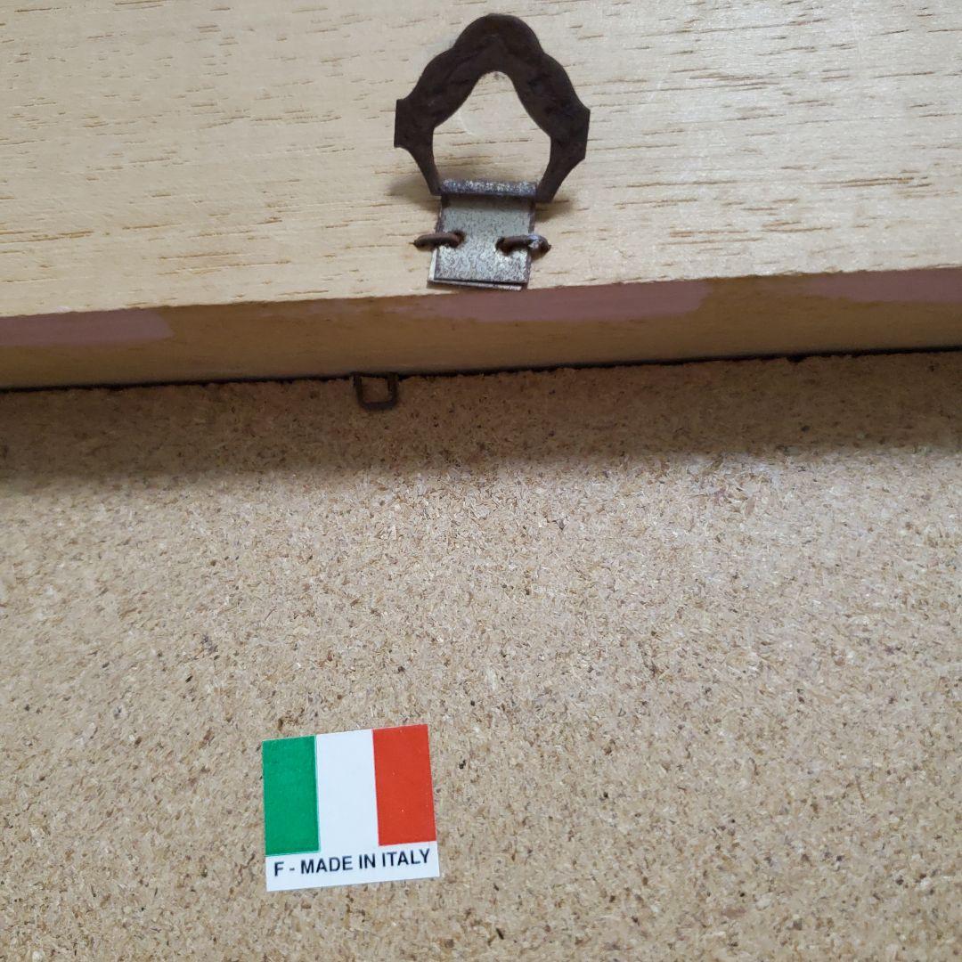 【イタリア製】ウォールミラー　鏡 アンティーク 壁掛 花柄　ヴィンテージ　レトロ