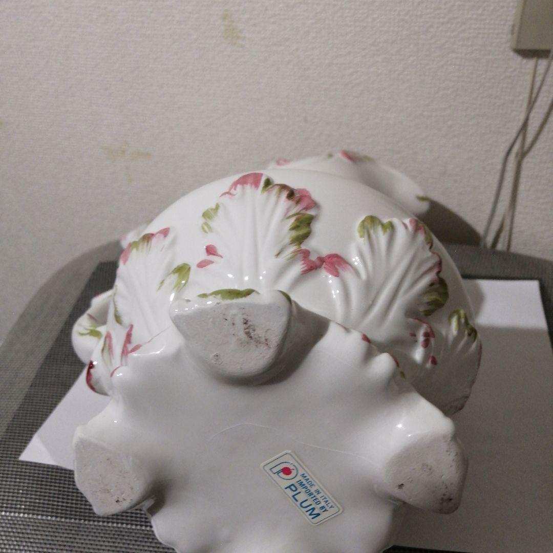 陶器製バラ装飾ピッチャー 高さ約30cmメイドインイタリア