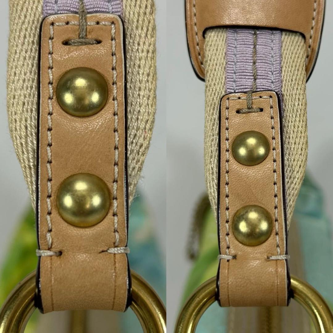 【美品】コーチ 374 ソーホー パッチワーク ワンハンドバッグ ナイロン