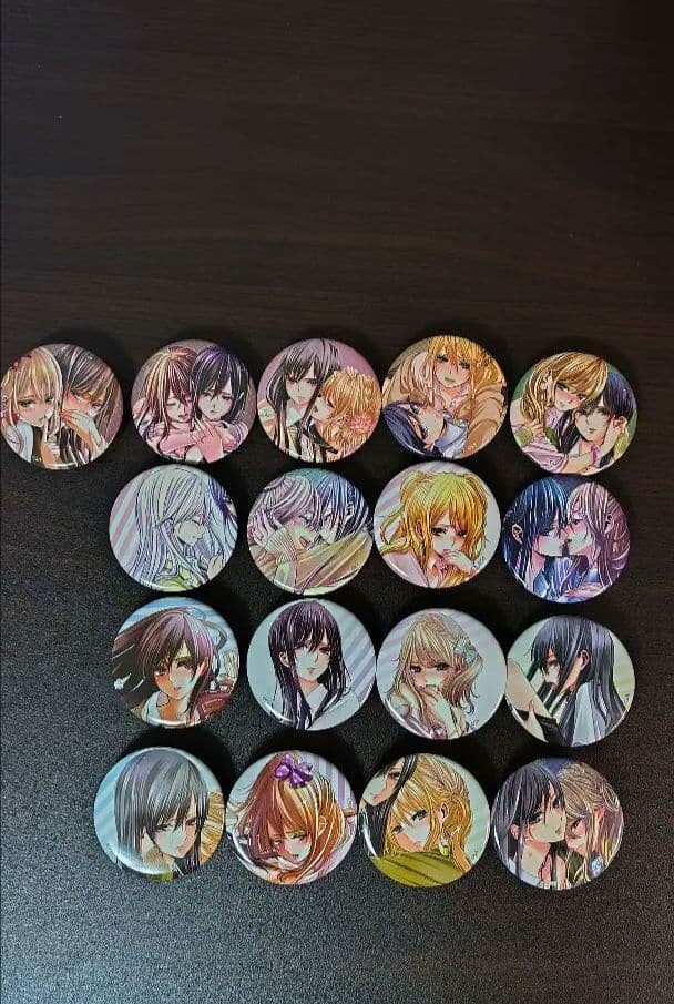 D賞 スタンド付き 缶バッジ セット(J,k無し)　citrus 推しちゃれ