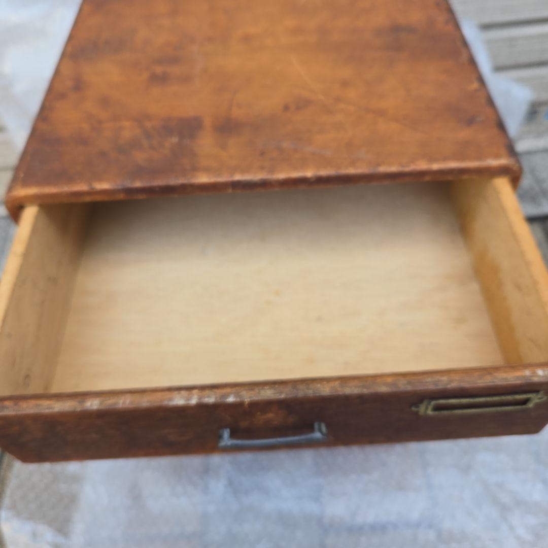 アンティーク雑貨　古道具　楢　ナラ　小引き出し　5段　木製引き出し