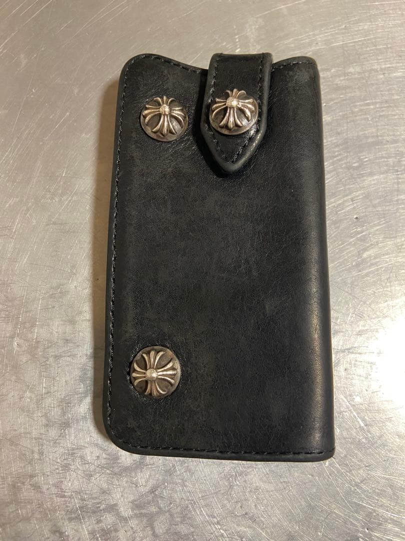 CHROME HEARTS クロムハーツ　クロスボールボタン　レザーキーケース
