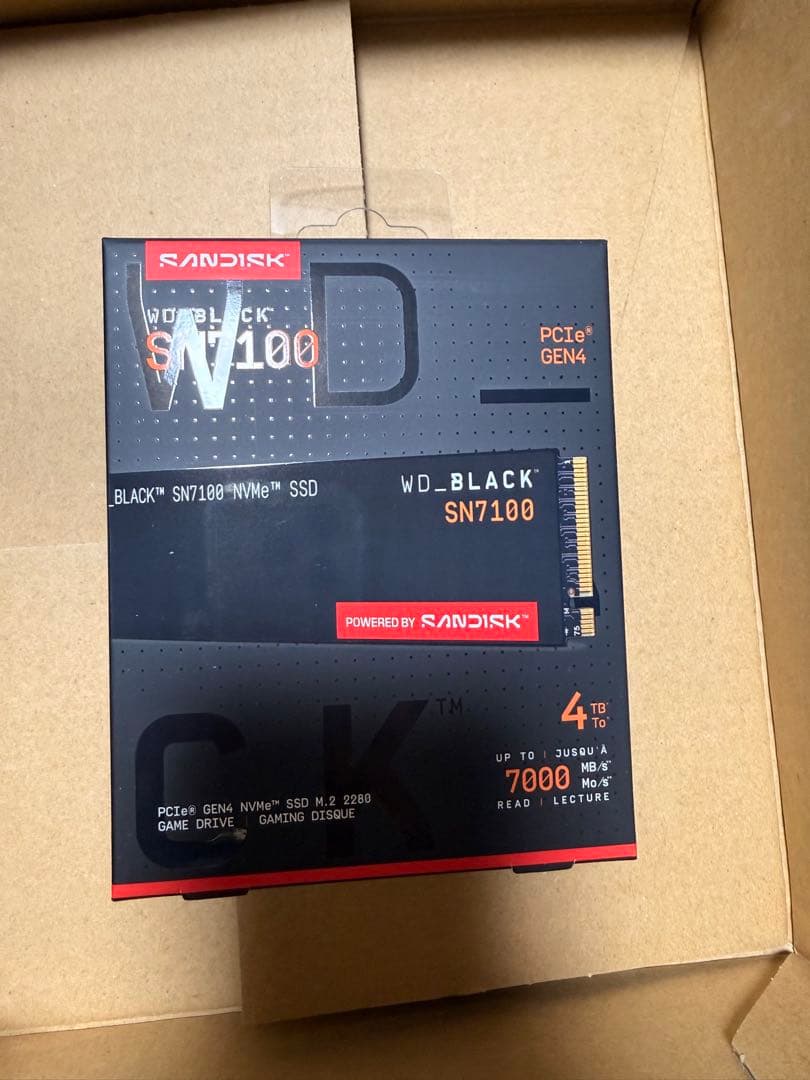 内蔵型SSD WD BLACK SN7100 4TB SSD WDS400T4X0E