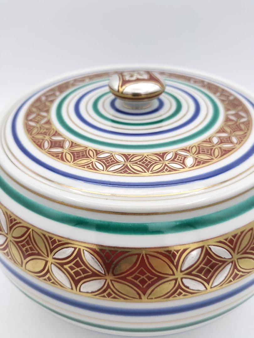 c103【未使用】平水指 七宝文独楽 西村利峰 木箱 茶道具 古物