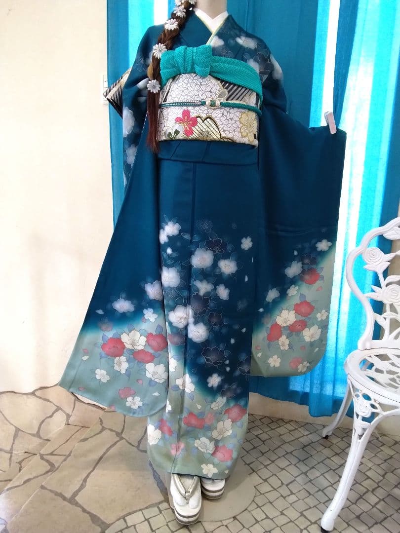 振袖フルセット、正絹振袖成人式、重ね衿、帯揚げ、帯締め、西陣高級袋帯、襦袢
