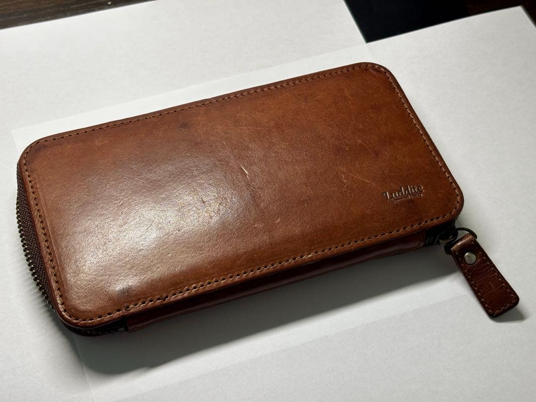 【廃番】Ludlite レザーラウンドジップペンケース MAYA 箱付き