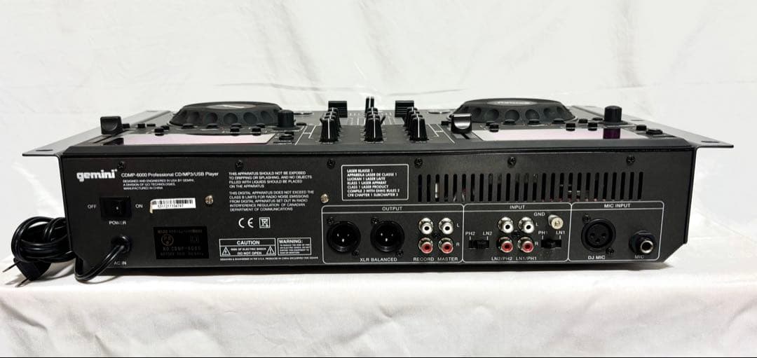 gemini DJミキサー/CDプレーヤー CDMP-6000 ハードケース付