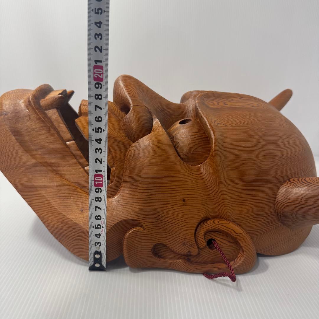 【極希少】 政落款 一刀彫 般若 能面 特大 木彫 迫力抜群 約50cm 逸品